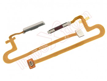 cable flex con botón sensor / lector de huellas dorado brillo solar "sun shower" para realme c55, rmx3710