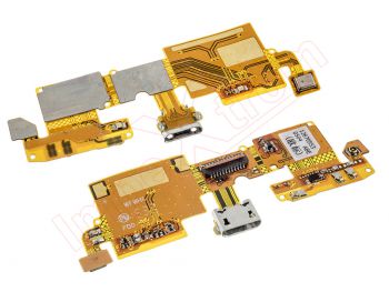 Flex lower with microphone, micro USB connector and coaxial cable connector for ZTE Blade V6