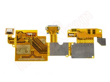 Flex lower with microphone, micro USB connector and coaxial cable connector for ZTE Blade V6