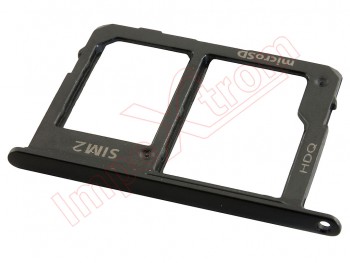 Black Dual SIM (SIM 2) / Micro SD tray for Samsung Galaxy A6 Plus 2018 (A605) / Samsung Galaxy A6 2018 (A600FN)