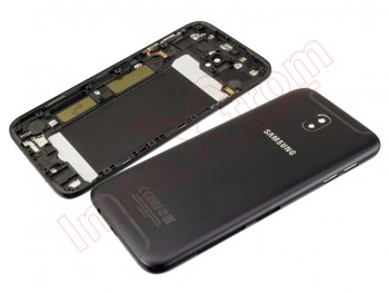Tapa de batería Service Pack negra para Samsung Galaxy J7, J730F 2017 con botones de volumen, botón de encendido, y lente de cámara