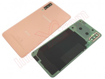 Tapa de batería Service Pack dorada para Samsung Galaxy A7 2018 Duos, (SM-A750F)