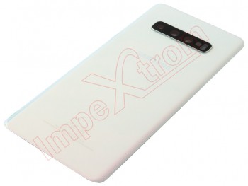Tapa de batería Service Pack blanca "Prism white" para Samsung Galaxy S10 Plus, SM-G975F
