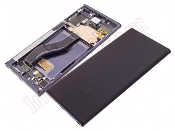 Pantalla service pack completa DYNAMIC AMOLED (digitalizador+ display/pantalla LCD) con carcasa negra para Samsung Galaxy Note 10 Plus (SM-N975F) / Galaxy Note 10 Plus 5G, SM-N976