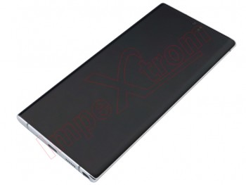 Pantalla Service Pack dynamic AMOLED negra con marco blanco para Samsung Galaxy note 10 plus, sm-n975f / Galaxy note 10 plus 5g, sm-n976