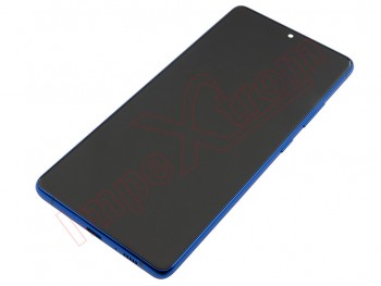 Pantalla Service Pack super AMOLED plus con marco azul prisma "prism blue" para Samsung Galaxy s10 lite, sm-g770