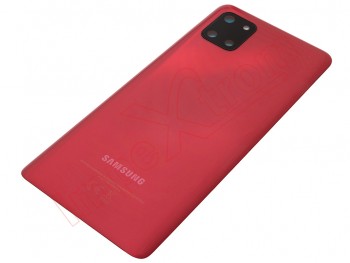 tapa de Batería service pack roja "aura red" con lente de camaras para Samsung Galaxy note 10 lite, sm-n770