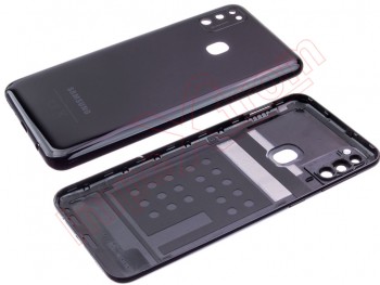 Raven Black battery cover Service Pack for Samsung Galaxy M21, SM-M215F, M215FZBINGS, M215FZBG, M215F/DS