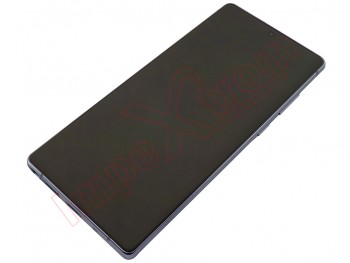 Pantalla Service Pack super AMOLED plus negra con marco gris "mystic gray" para Samsung Galaxy note 20, sm-n980 / Samsung Galaxy note 20 5g, sm-n981