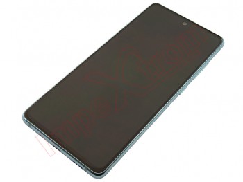 Pantalla service pack completa SUPER AMOLED negra con marco verde "Cloud Mint" Samsung Galaxy S20 FE 5G, SM-G781