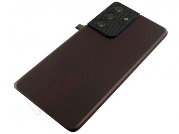 Tapa de batería marrón "Phantom Brown" genérica para Samsung Galaxy S21 Ultra 5G, SM-G998