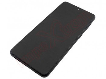 Pantalla Service Pack completa DYNAMIC AMOLED con marco negro "Phantom black" para Samsung Galaxy S21 Plus 5G, SM-G996, sin cámara delantera