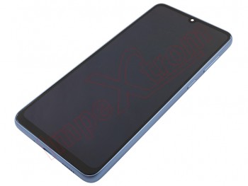 Pantalla Service Pack super AMOLED negra con marco azul para Samsung Galaxy a33 5g, sm-a336