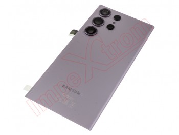 Carcasa trasera / Tapa de batería color gris (graphite) service pack para Samsung Galaxy S23 Ultra, SM-S918B
