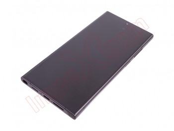Pantalla completa Service Pack Dynamic AMOLED 2X con marco color Negro (phantom black) para Samsung Galaxy S23 Ultra, SM-S918B