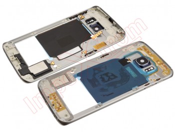 Carcasa trasera negra para Samsung Galaxy S6 Edge, G925F