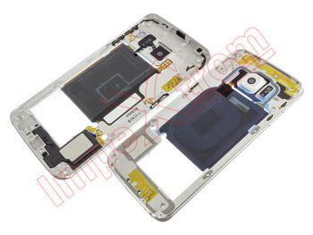 White rear inner shell for Samsung Galaxy S6 Edge, G925F