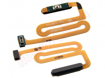 Cable flex con botón de menú / encendido y lector / sensor de huellas negro para Samsung Galaxy A12, SM-A125 / Galaxy A12 Nacho, SM-A127