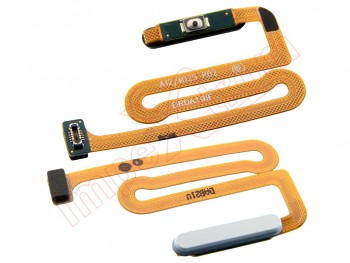 Cable flex con botón de menú / encendido y lector / sensor de huellas blanco para Samsung Galaxy A12, SM-A125 / Galaxy A12 Nacho, SM-A127