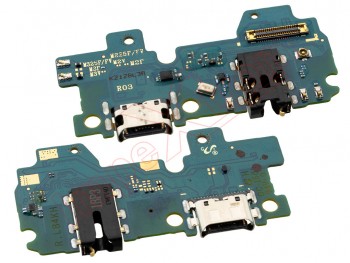 placa auxiliar service pack con conector de carga usb tipo c, micrófono y conector de audio jack 3,5mm para Samsung Galaxy m22, sm-m225 / Galaxy m32, sm-m325