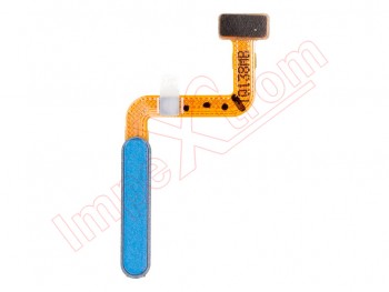 Cable flex con botón lector / sensor de huella azul (Icy Blue) para Samsung Galaxy M52 5G, SM-M526B
