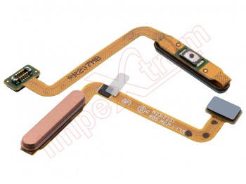 Cable flex con botón sensor / lector de huellas naranja cobre "Orange copper" para Samsung Galaxy M23 5G, SM-M236