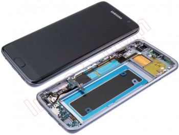 Pantalla Service Pack super AMOLED ( lcd/display + digitalizador/táctil + marco ) para Samsung Galaxy s7 edge, sm-g935f, g395v color negro