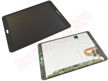 Full screen Service Pack housing housing SUPER AMOLED (LCD / display + digitizer / touch) black without frame, for Samsung Galaxy Tab S3 of 9.7" T820 / T825