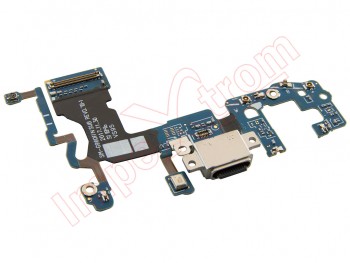 Placa auxiliar PREMIUM con conector USB Tipo C, de carga, de datos y accesorios con micrófono para Samsung Galaxy S9, G960F/SD. Calidad PREMIUM
