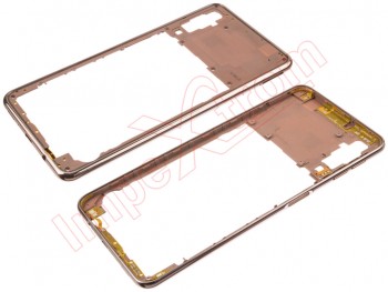 Carcasa trasera / intermedia dorada para Samsung Galaxy A7 2018, SM-A750