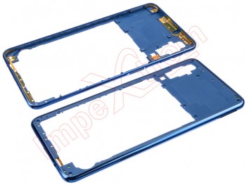 Carcasa trasera con marco azul para Samsung Galaxy A7 2018, SM-A750
