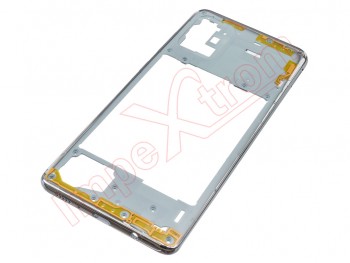 Carcasa frontal / central con marco azul para Samsung Galaxy A71, SM-A715F/DS