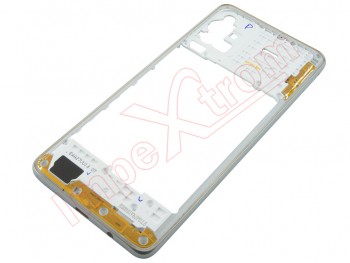 carcasa / chasis central con marco blanco / plateado para Samsung Galaxy m51, sm-m515f