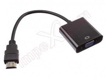 Cable adaptador HDMI a VGA hembra negro