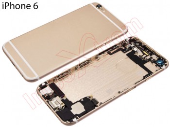 tapa de batería genérica dorada con componentes para iPhone 6 de 4.7 pulgadas