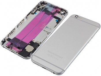 Silver battery cover without logo for iPhone 6 4.7 inch