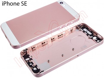 Tapa de batería genérica rosa para iPhone SE (2016) A1662, A1723, A1724