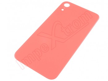 Tapa de batería rosa coral genérica con agujero de cámara grande para iPhone XR, A2105