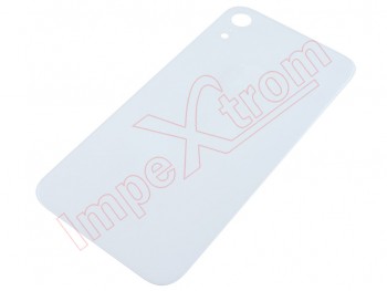 Generic white battery cover without logo with bigger camera hole for iPhone XR, A2105 