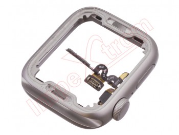 Side frame silver-colored with crown and power button for Apple Watch Series 8, A2770
