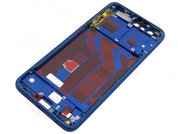 Carcasa frontal / central con marco azul con botones laterales para Huawei Honor 9, STF-L09