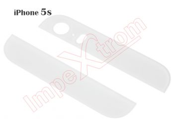 Carcasa embellecedor superior e inferior blanco-blanca, para iPhone 5S