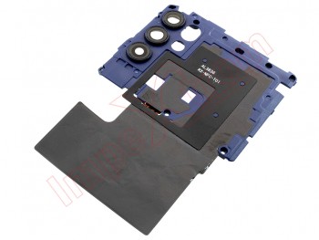 Blue intermediate back cover with camera lenses and NFC antenna for Motorola Moto G60s, XT2133-2