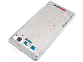 Carcasa frontal / central con marco blanco plata para Nokia 3, TA-1020 / TA-1032