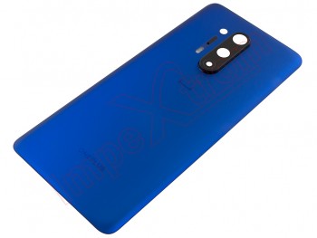 Ultramarine Blue battery cover Service Pack with cameras lens and flash for Oneplus 8 Pro, IN2023, IN2020, IN2021, IN2025