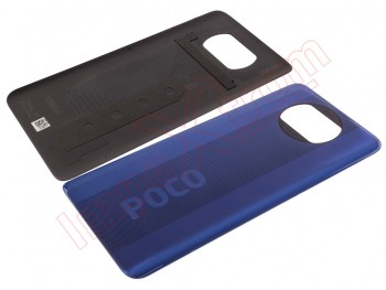 Tapa de batería Service Pack azul cobalto para Xiaomi Pocophone X3 NFC, M2007J20CG, M2007J20CI, M2007J20CT, MZB07Z0IN, MZB07Z1IN, MZB07Z2IN, MZB07Z3IN, MZB07Z4IN, MZB9965IN