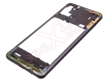 Carcasa / chasis central con marco negro para Samsung Galaxy A21s, SM-A217