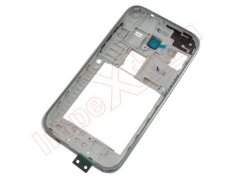 carcasa intermedia con marco plateado con botones para Samsung Galaxy core prime ve, g361f
