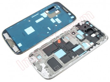 Cover, chasis central white with marco and adhesivo Samsung Galaxy S4 Mini LTE, I9195