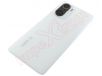 Tapa de batería Service Pack blanca "Frosty white" con lente de cámaras para Xiaomi Mi 11i 5G, M2012K11G